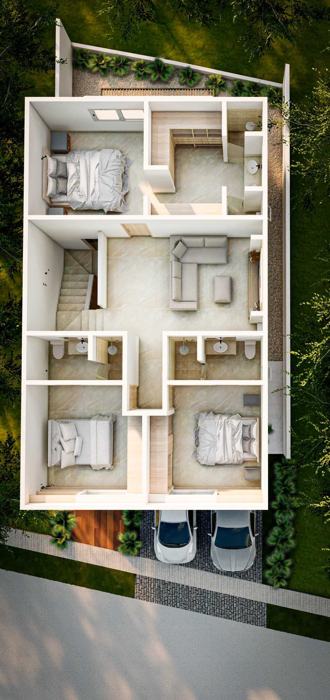 Planta Alta 3D Casa Mía