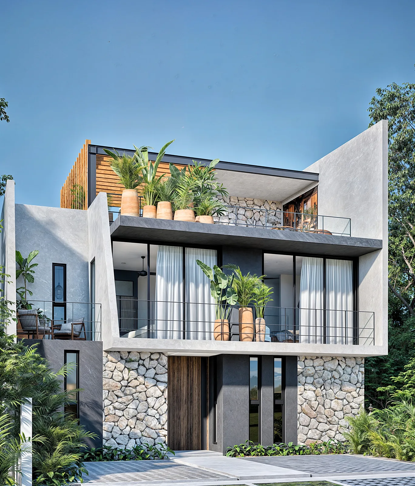 Casa K'áak Náajal Fachada Principal