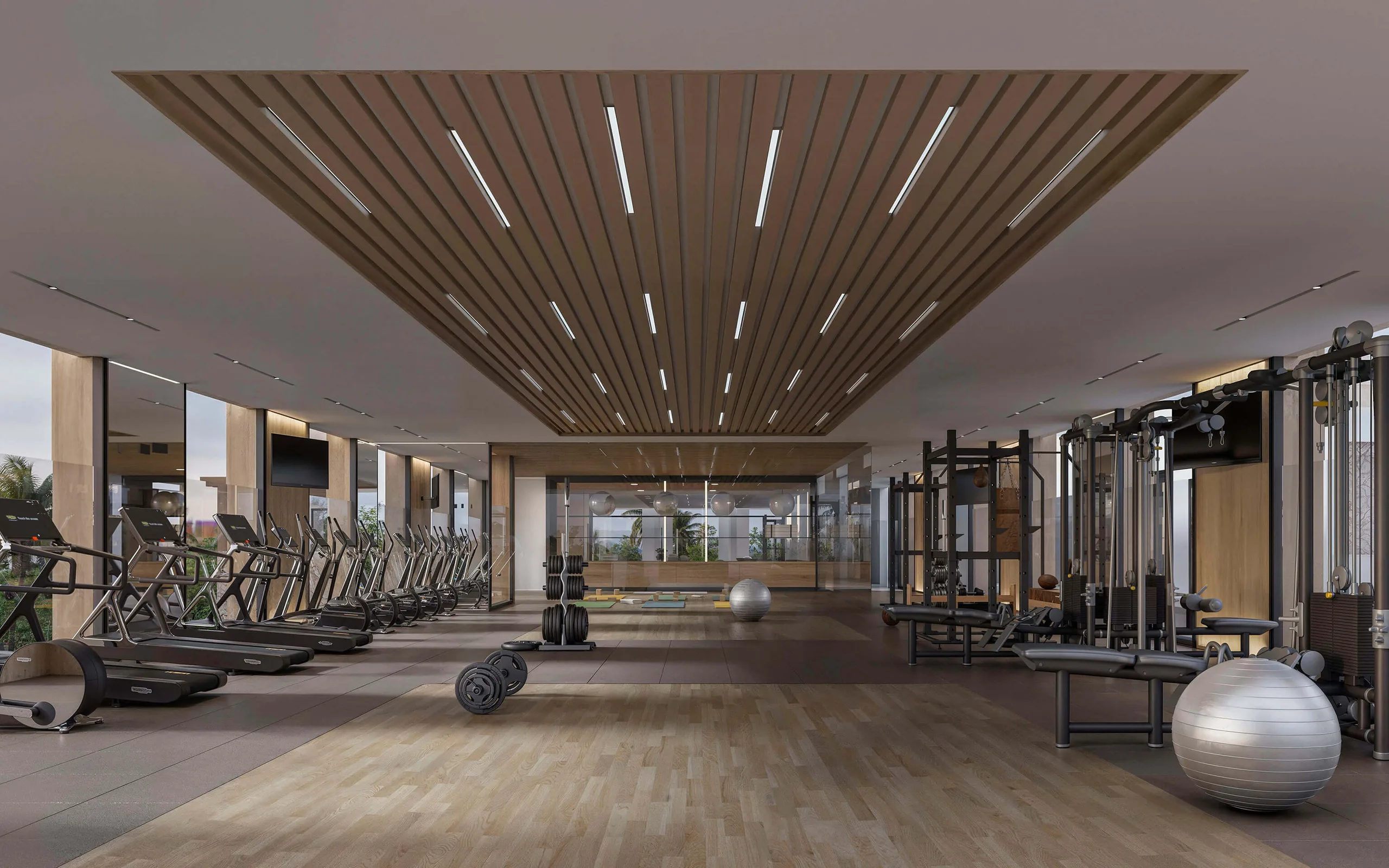 Gimnasio Panorámico en Casa Club